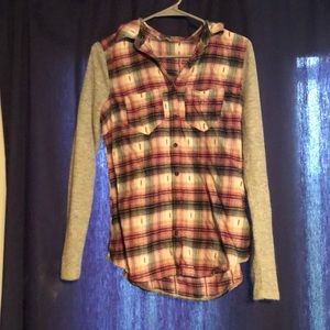 Long sleeve plaid button down